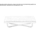 Low garden table made of steel and marble Esiroglu