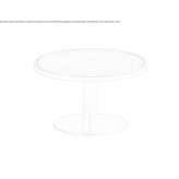Round garden table made of stainless steel Serignan