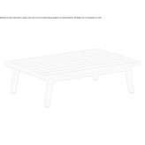 A low, wooden coffee table Hieflau