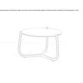 Round side table made of steel and HPL Kalyazin