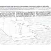 Low rectangular garden table made of stainless steel Bentley