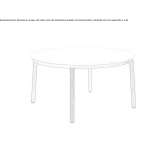 Garden table in crystal and steel with a rope Esiroglu