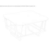 Low garden table made of steel and HPL Captieux
