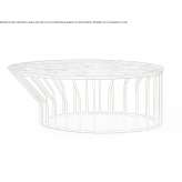 Low round metal coffee table for the living room Duron