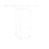 Square high polyethylene side table with light Hrob