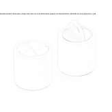 Round polyethylene coffee table with ice bucket Hrob