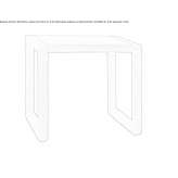 Square garden table made of wood and glass Vimmerby