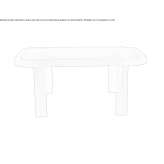Rectangular garden table made of wood and glass Vimmerby
