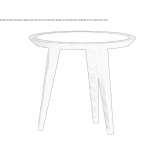 High side table made of wood and ceramics Wanakah