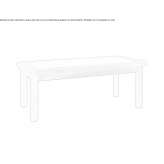Rectangular garden table made of wood and glass Bollengo