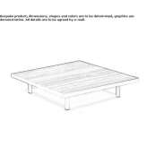Low square coffee table made of oak wood Diseroed
