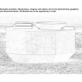 Low cement garden table Frosta
