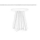 Round, high side table made of laminate Essendon