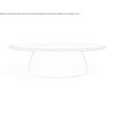 Low round coffee table with a brushed copper top Aholfing