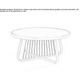 Round, laminated garden table Essendon