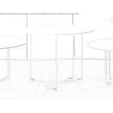 Round coffee table made of powder-coated steel Egchel