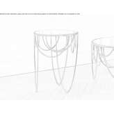 Round coffee table made of crystal and steel Rositz