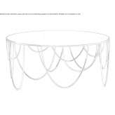 Low round coffee table made of glass and steel Rositz