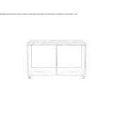 Rectangular teak garden table on wheels Batabano