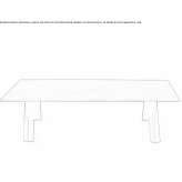 Low rectangular coffee table for the living room Kuranda