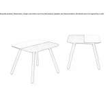 Low square garden table made of HPL Bisbee