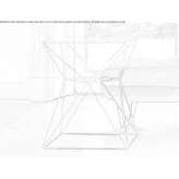 Square high side table made of glass and steel Acered