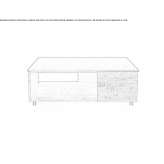 Rectangular garden table on wheels Batabano
