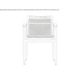 Teak garden chair with armrests Lezan