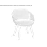Fabric garden chair with armrests Albac