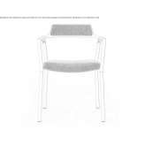 Aluminum garden chair with armrests Juquia