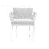 Aluminum garden chair with integrated cushion Ipatele