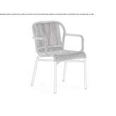 Synthetic fiber garden chair with armrests Izvin