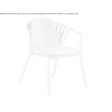 Stainless steel and rope garden chair with armrests Blantyre