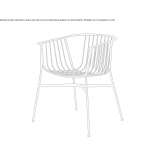 Garden chair made of powder-coated steel Apas