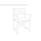 Director and Batyline teak folding chair Seaca