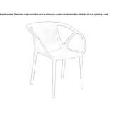 Garden chair made of polypropylene with armrests, stackable Colebee