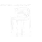 Polypropylene chair with open backrest, stackable Herndon