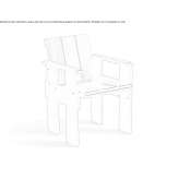 Pine garden chair with armrests Polzeath