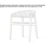 Wicker garden chair with armrests Pouzac