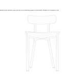 Aluminum chair with open backrest Llaillay