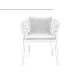 Rope garden chair with armrests Sarule