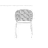 Rope garden chair with integrated cushion Vacon