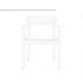 Teak garden chair with stackable armrests Breese