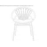Wicker garden chair with armrests Lumsden