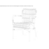 Wicker garden chair with armrests Marslet