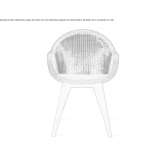 Wicker garden chair with armrests Gumus