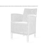 Lloyd Loom garden chair with armrests Werpeloh