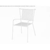 Steel garden chair with armrests Vledder