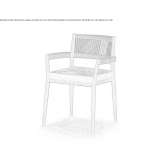 Teak garden chair with armrests Plummer