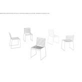 Powder-coated steel chair, stackable Zmiiv